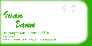 ivan damm business card